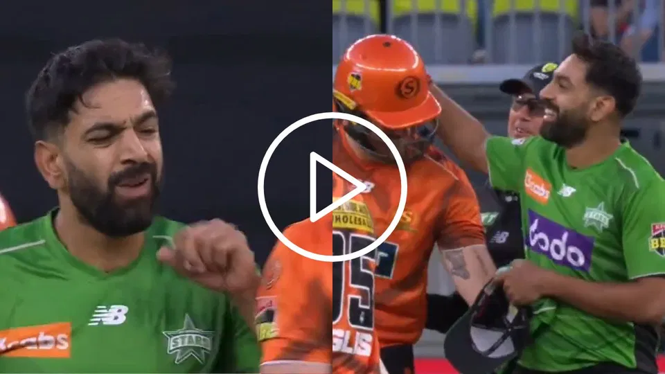 Watch- Haris Rauf angrily shoves Finn Allen; pulls BBL prank with a big laugh later